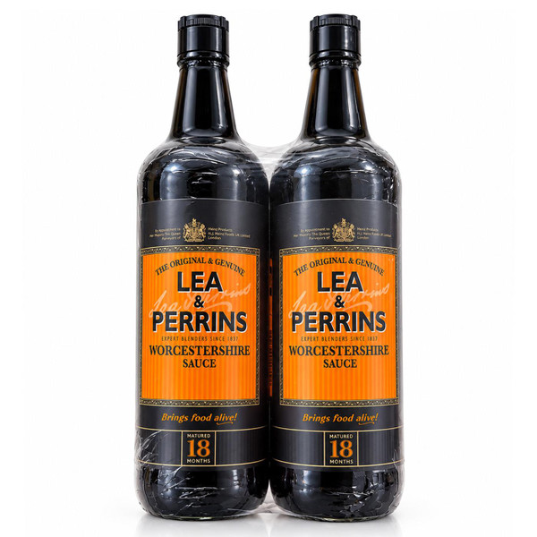 Lea&Perrins Worcestershire Sauce Food Cooking Savoury Flavour Taste Pack 2x568ml
