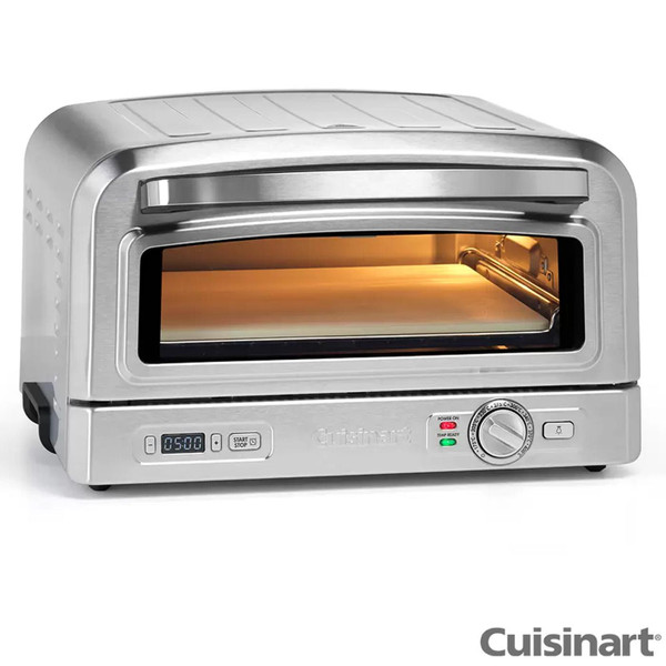 Cuisinart Pizza Oven 1875W Electric Indoor Cook Bake Silver Full Set Kit CPZ120U