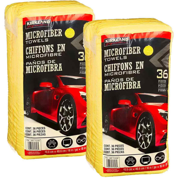 Kirkland Microfibre Ultra Plush Eurow Microfiber Car Cloth Pack of 2 x 36 Towels