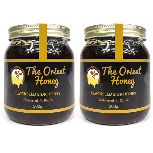The Orient Black Seed Honey Jar Sidr Nigella Sativa BlackSeed Pack of 2 x 500g