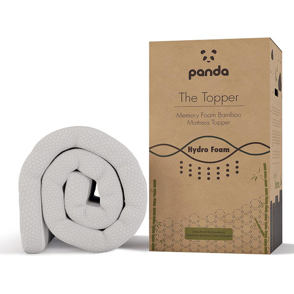 Panda Memory Foam Bamboo Mattress Topper Hydro UK Small Double Bed Size190x120cm