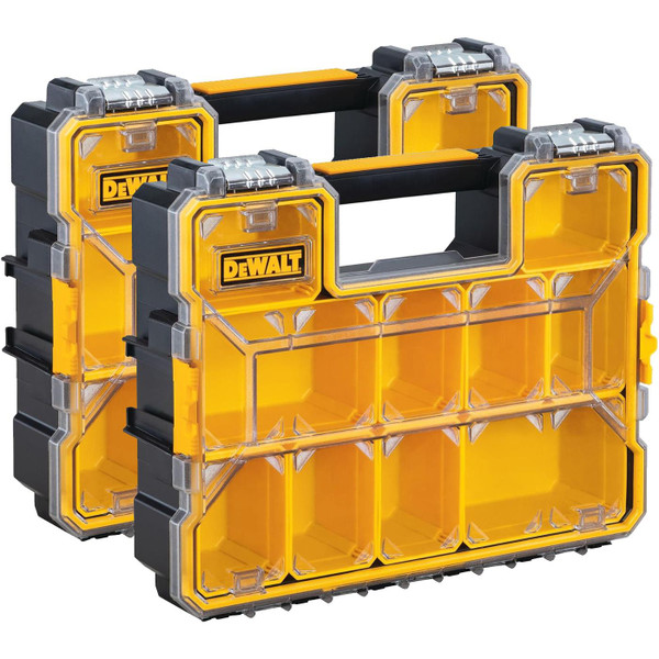 DeWalt Deep Pro Organisers Tool Storage Screw Nail Cups Storage Box 2 Pcs Pack