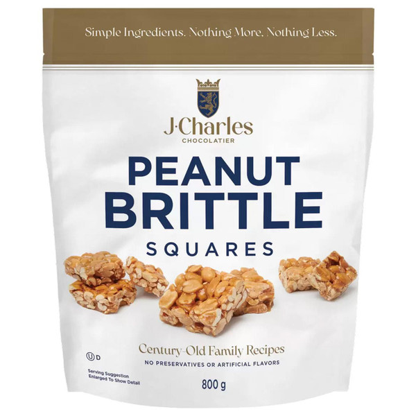 J.Charles Peanut Brittle Squares Sweet Treat Sugar Cooked Treat Snack Pack 800g