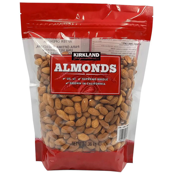 Kirkland Signature Premium Quality Almond Food Whole Almonds Nuts Pack 1.36kg