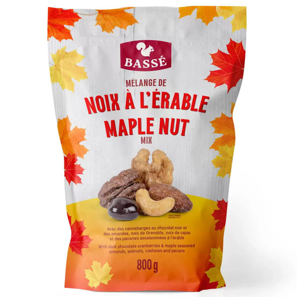 Basse Maple Nut Mix With Chocolate Covered Cranberries Sweet Treat Mix Pack 800g