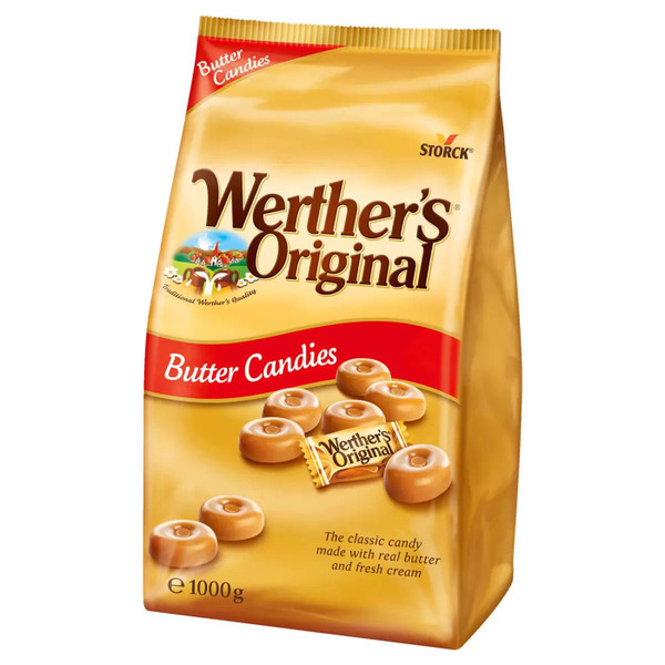 Storck Werther's Original Cream Candies Caramel Sweet Individually Wrap Pack 1kg