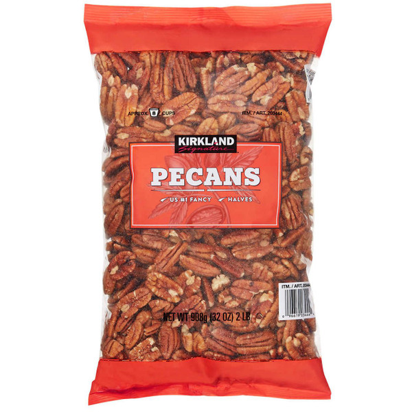 Kirkland Signature Premium High Quality Food Pecan Halves Bag Nuts Pack 907g