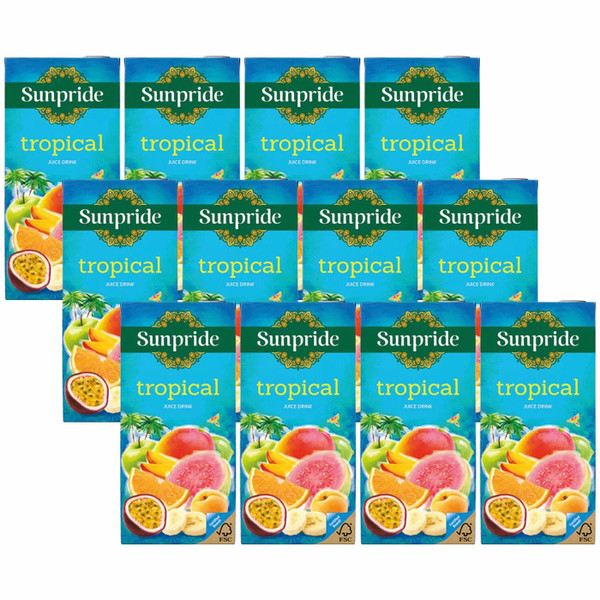 Sunpride Tropical Juice Drink Party Tropics Fruit Carton Box Pack 12 x 1 Litre