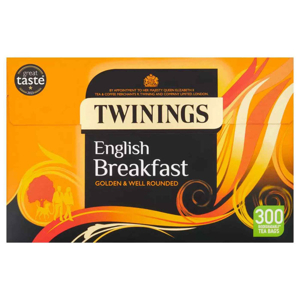 Twinings English Breakfast Black Tea Golden & Well Rounded Taste Pack 300 Bags