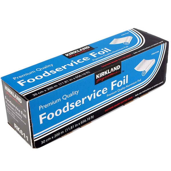 Kirkland Signature Premium Quality Catering Foodservice Aluminium Foil 30cmx200m