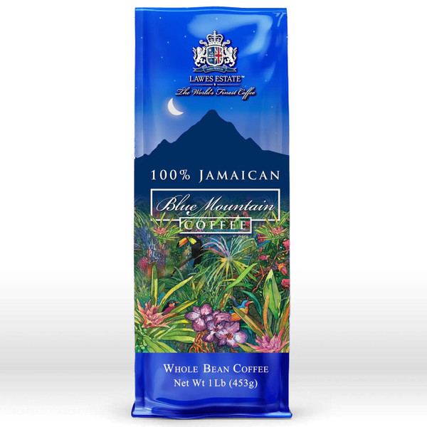 Lawes Estate 100% Jamaican Blue Mountain Whole Bean Premium Coffee Pack 453g