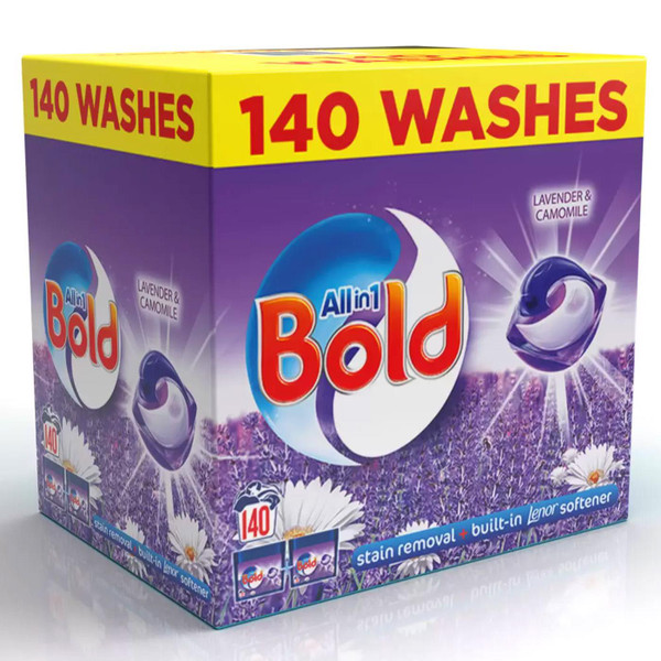 Bold All in One Pods Wash Pods Laundry Detergent Scent Washing Pack 140 Capsules