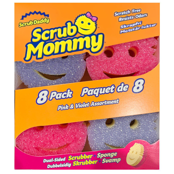 Scrub Mommy FlexTexture Scrubber Soft Flexible Sponge Kitchen Clean Pack 8 Pcs