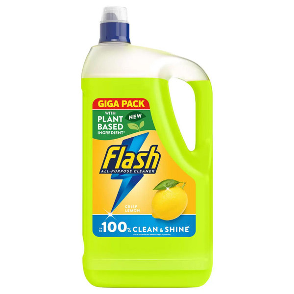 Flash Lemon All Purpose Liquid Cleaner Fresh Scent Grease Clean Shine Pack 5L