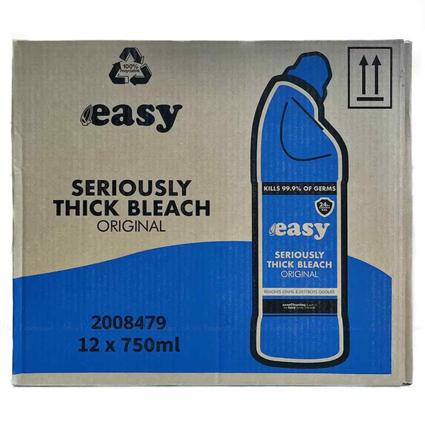 Easy Original Seriously Thick Original Bleach Remove Stains Odours Pack 12x750ml