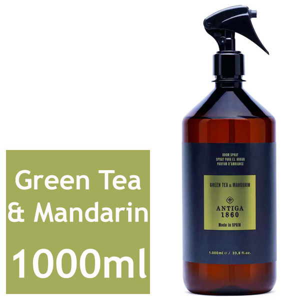 Antiga 1860 Home Textile & Room Spray Green Tea & Mandarin Scent Pump Bottle 1L