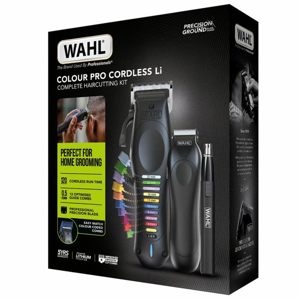 Wahl Colour Pro Cordless Hair Clipper Trimmer Shave Micro Trim Kit 3028834-800