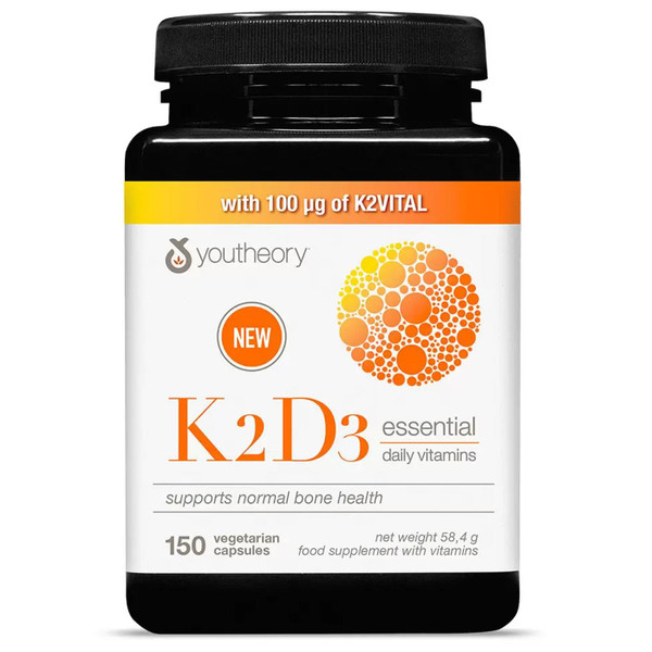 Youtheory K2D3 Ardiovascular Function + Bone Body Health Supplement 150 Tablets