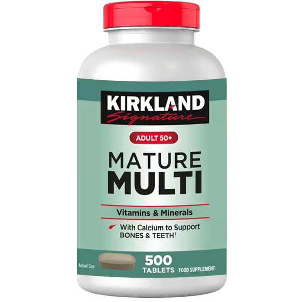 Kirkland Signature Adult 50+ Mature Multi Vitamins & Minerals Lutein 500 Tablets