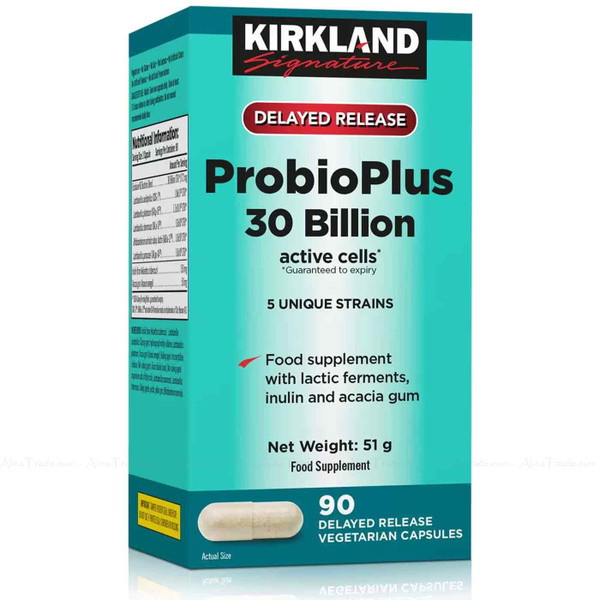 Kirkland Signature ProbioPlus 30Billion 5Unique Strains Capsules Pack 90 Tablets