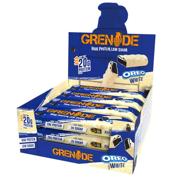 Grenade Carb Killa Low Sugar Snack Bar White Oreo Chocolate Protein Pack 12x60g