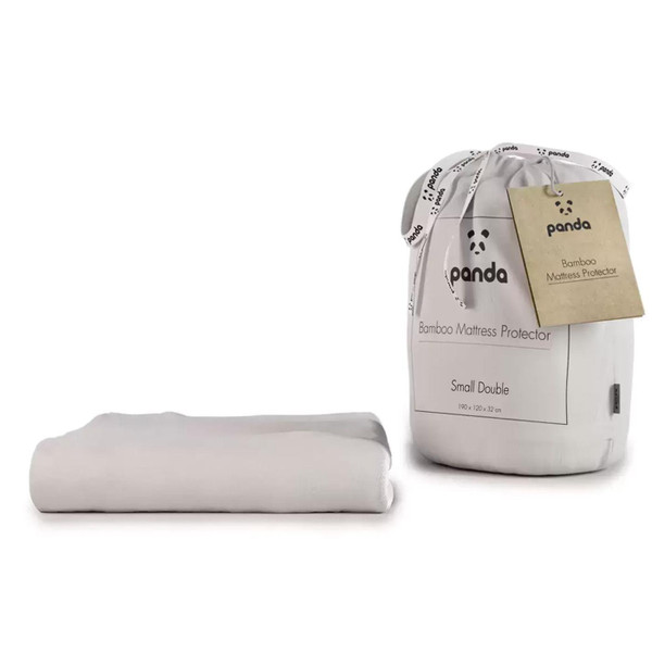Panda Bamboo Mattress Protector Anti-Bacterial Small Double Bed Size 190 x 120cm
