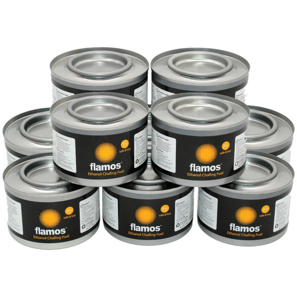 Flamos Ethanol Gel Chafing Dish Fuel Warmer Catering Food Heating Buffet 10 Cans