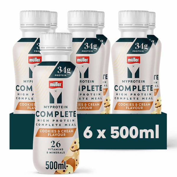 Muller x Myprotein Meal Replacement Cookies & Cream Protein Drink Pack 6 x 500ml