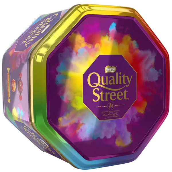Nestle Quality Street Individually Wrapped Milk Dark Chocolate Toffee Tin 1.93kg