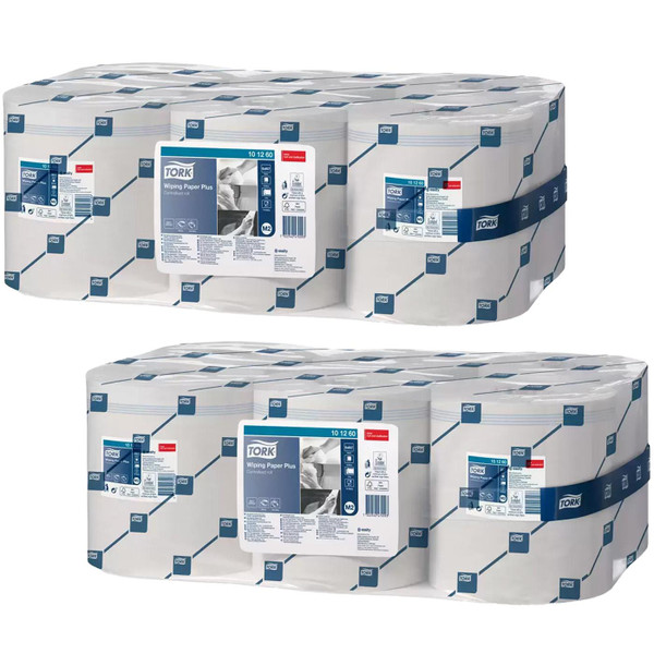 Tork M2 Centre Feed White Wiping Paper Towel Roll Centrefeed Pack 12 x 157.5m