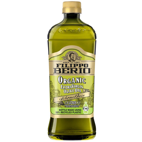 Filippo Berio Organic Extra Virgin Olive Oil Pure Rich Dressing Flavour Pack1.5L