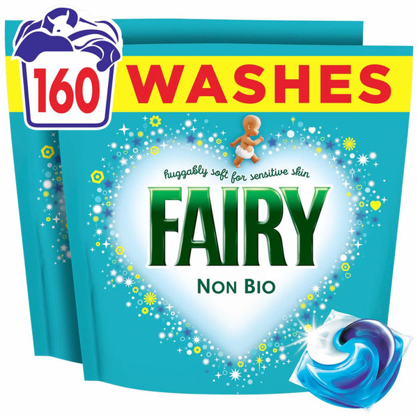 Fairy Non Bio 4in1 Wash Pod Laundry Detergent Cleaning Washing Pack 160 Capsules