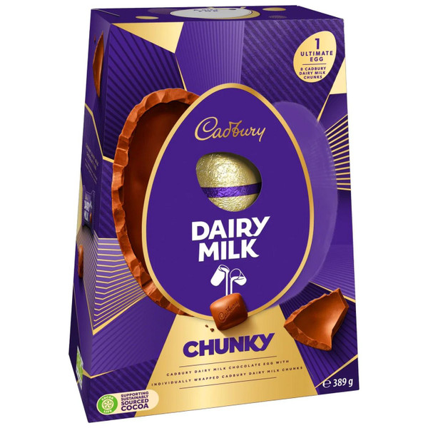 Cadbury Dairy Milk Chocolate Easter Egg Chunky Hunts Gift Ultimate XXL Pack 368g