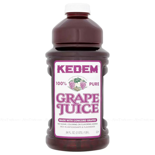 Kedem Pure Grape Juice Freshly Squeezed Rich Flavour No Sugar Bottle Pack 1.89L