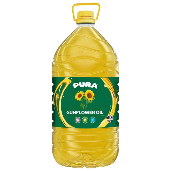 Pura Sunflower Oil Deep Frying Baking Salad Dressing High Polyunsaturate Pack 5L
