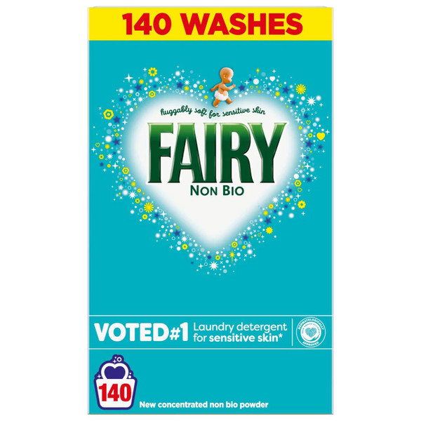Fairy Non Bio Laundry Detergent Soft Skin Clean Washing Powder 140 Wash Pack 7kg