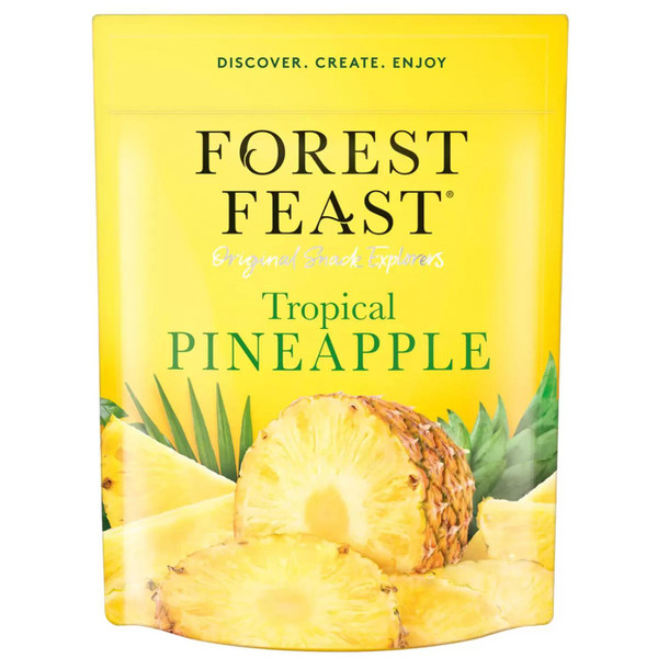 Forest Feast Dried Tropical Pineapple Snack Vegan No Added Sugar Fruit Pack 550g