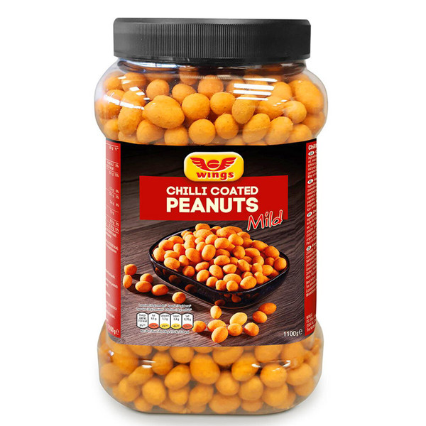 Wings Chilli Coated Peanuts Mild Party Crispy Roasted Crackers Snack Pack 1.1kg