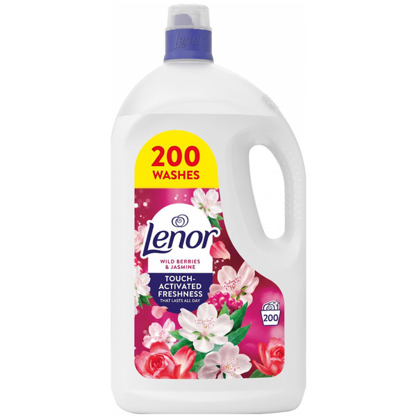 Lenor Concentrate Wild Berries &Jasmine Scent Fabric Conditioner 200Wash Pack 4L