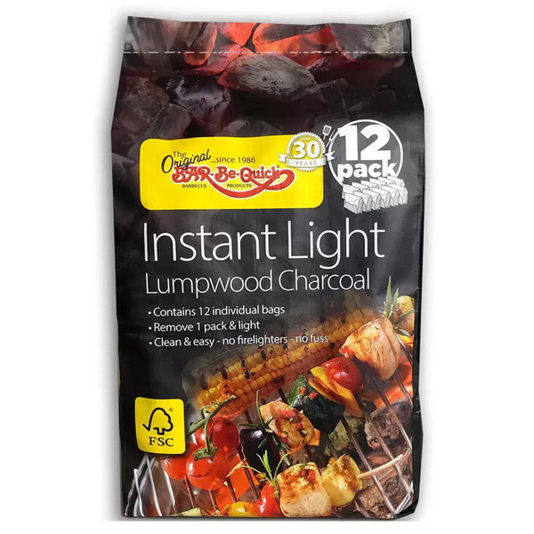 Bar-be-Quick Instant Lighting Charcoal 15kg - Clean Quick and Easy to Use