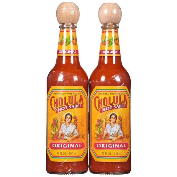 Cholula Original Mexican Hot Sauce Spicy Flavour Peppers Taste Pack 2x360ml