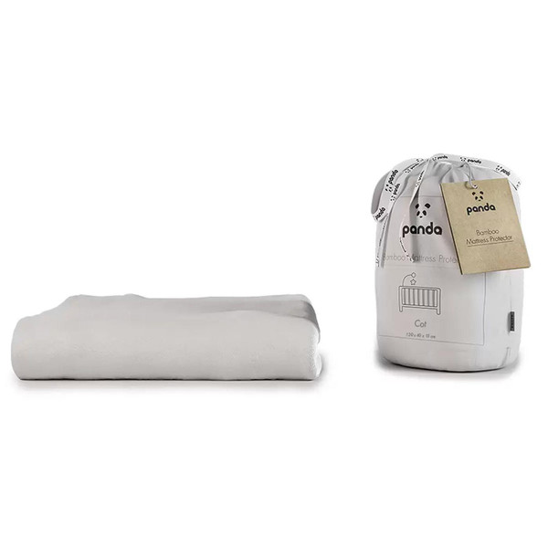 Panda Bamboo Mattress Protector Cover Waterproof Washable Cot Bed Size 120x60cm