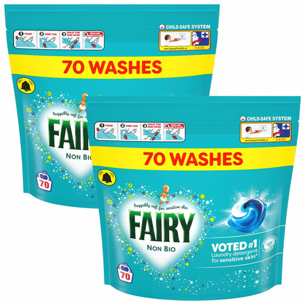 Fairy Non Bio 4in1 Wash Pod Laundry Detergent Cleaning Washing Pack 140 Capsules