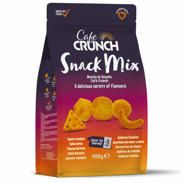 Cafe Crunch Snack Mix Crackers Salsa Savoury Cheese Board Dip Biscuits Pack 900g