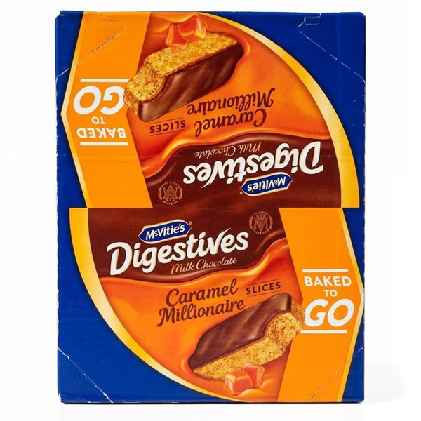 McVities Digestives Biscuit Milk Chocolate Caramel Millionaire Slices Pack12x52g