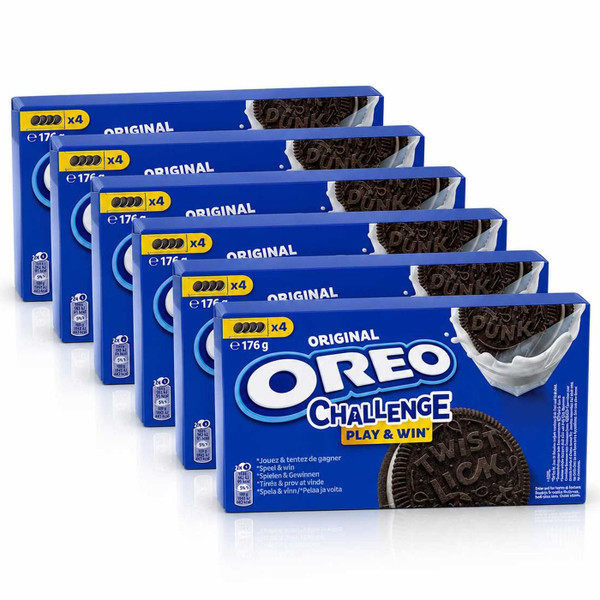 Oreo Original Biscuit Cream Sandwich Cookie Snack 4Mini Packets Each Pack 6x176g