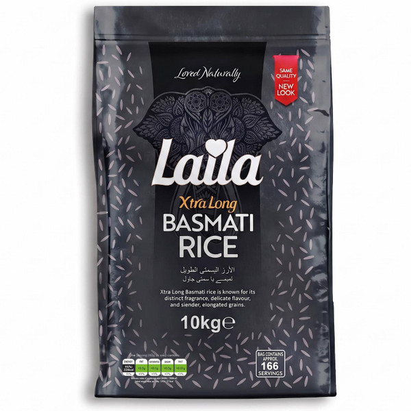 Laila Xtra Long Basmati Rice Premium Extra Long Grain Catering Bag Pack 10kg