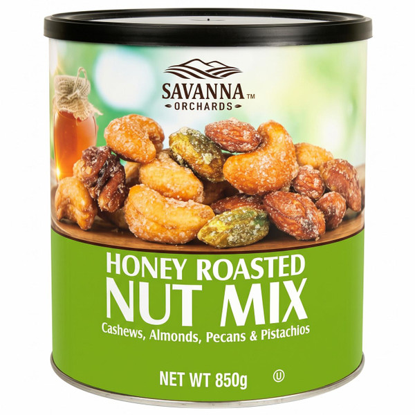 Savanna Orchards Honey Roasted Mix Nuts Cashew Almond Pecan Pistachio Snack 850g