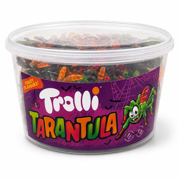 Trolli Tarantula Jelly Sweets Spider Gummy Candy Halloween Tub 75 Pcs Pack 975g