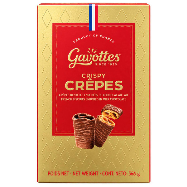 Gavottes Crispy Crepes French Biscuits Milk Chocolate Enrobed Gift Box Pack 566g